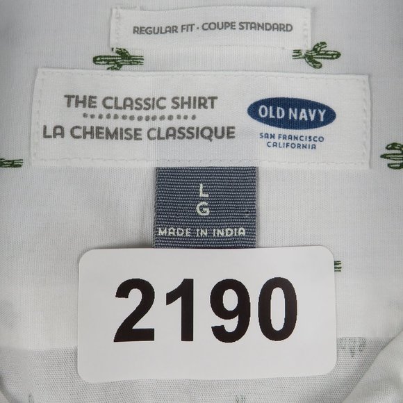 Old Navy* Men's Long Sleeve Button Down Curved Hem Chest Pocket Shirt~ Large - Picture 3 of 10